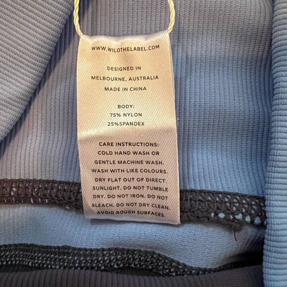 NWT WILO The Label Rib Color Block Leggings Blue Size XS - Picture 5 of 6